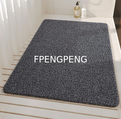 1.5kg/m2-4.5kg/m2 Alfombra de bobina de PVC con patrón personalizable 1.22m de ancho Plano suave para uso en el baño con respaldo antideslizante