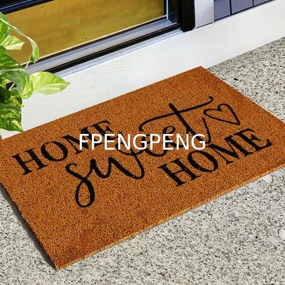 Alfombras de entrada de la puerta delantera PVC puerta de bobina antiderrapante cocina baño dibujos animados expresión pasillo alfombras de suelo