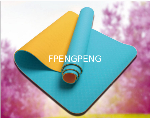 Super elástica malla antirrompida Sándwich Yoga Mat Material TPE Ejecutar excelente en el anti-deslizamiento