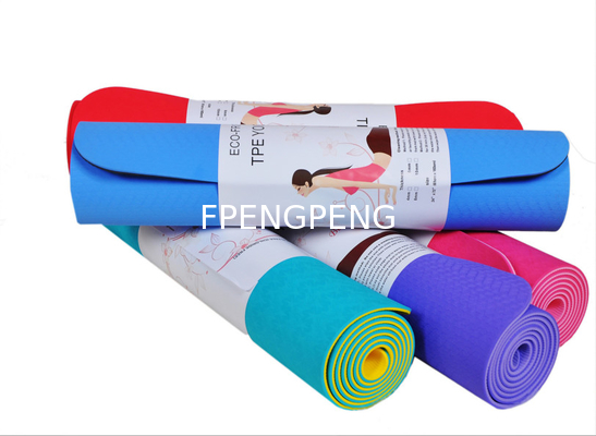 Producción al por mayor de esteras de yoga tpe de 3-6 mm con logotipo en relieve personalizado esteras de yoga de PVC/TPE/EVA
