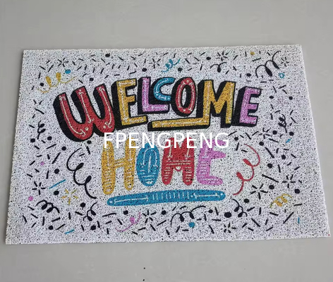 Tamaños personalizados 1.5kg/m2-4.5kg/m2 Alfombra de PVC con patrón personalizable 1.22m de ancho Plano suave con respaldo antideslizante