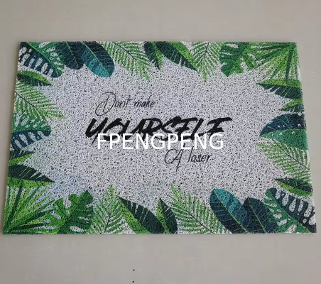 Alfombra de puerta de impresión de patrón personalizado de PVC resistente al deslizamiento de alta calidad para cocina
