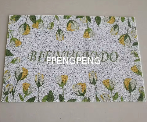 Tamaños personalizados 1.5kg/m2-4.5kg/m2 Alfombra de PVC con patrón personalizable 1.22m de ancho Plano suave con respaldo antideslizante