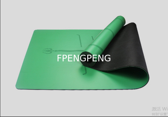 Matilla de yoga de goma de PU negro 5 mm 61 cm para práctica ecológica al por mayor Matilla de yoga de PU ecológica impresa a medida sin resbalones
