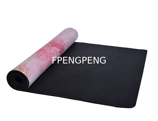 Alfombra de yoga de PU para yoga, Pilates Impresión UV PU +Alfombra de yoga de goma Eco amigable biodegradable reciclable sin látex