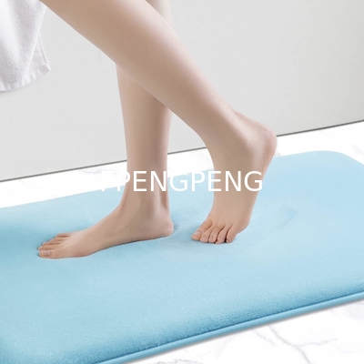 Alfombra de baño anti-deslizante de espuma de memoria gris alfombra de baño de dormitorio de secado rápido alfombra personalizable para el baño