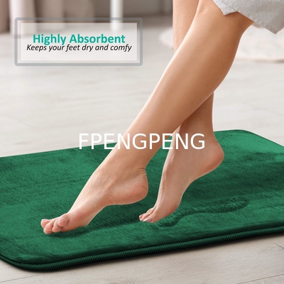 Alfombras de baño de espuma de memoria de terciopelo para el baño - Antiderrapante, alfombras de baño con respaldo de PVC, alfombras de baño lavables - Se seca rápidamente,