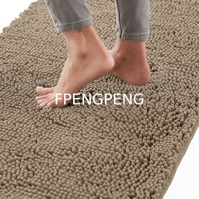 Microfibra de baño no resbaladizo para el baño Taupe Gris Absorbente de agua suave de microfibra Shaggy Baño de baño de alfombra lavable en máquina