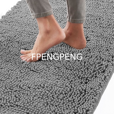 Microfibra de baño no resbaladizo para el baño Taupe Gris Absorbente de agua suave de microfibra Shaggy Baño de baño de alfombra lavable en máquina