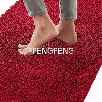 24 pulgadas No resbaladizo colchoneta de baño para el cuarto de baño Taupe Gris agua absorbente suave de microfibra Shaggy colchoneta de baño lavable por máquina