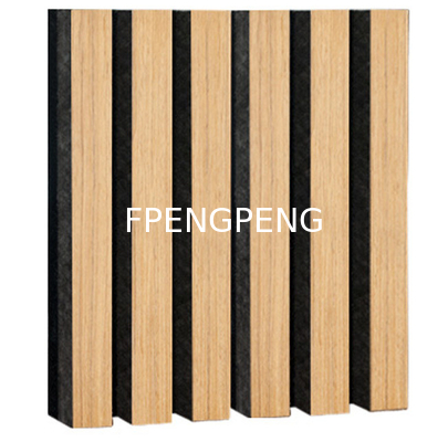 para Sala de conferencias Protección del medio ambiente WPC placa de absorción de sonido de fieltro de madera acústica paneles de pared de barras