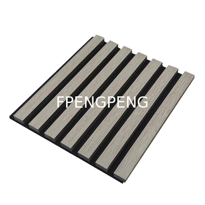 para Sala de conferencias Protección del medio ambiente WPC placa de absorción de sonido de fieltro de madera acústica paneles de pared de barras