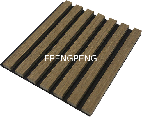 para Sala de conferencias Protección del medio ambiente WPC placa de absorción de sonido de fieltro de madera acústica paneles de pared de barras