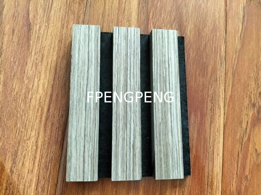 Panel de madera de planta de nuez de pizarra con feltro de mascota negro Panel de pared acústico interior