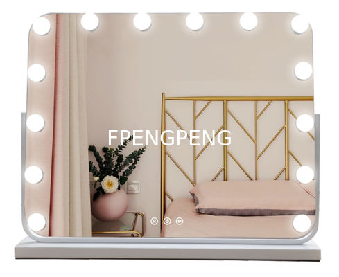 Lindo espejo de maquillaje de escritorio con luz, LED gran espejo de maquillaje de celebridades de Internet, espejo de maquillaje plegable y portátil
