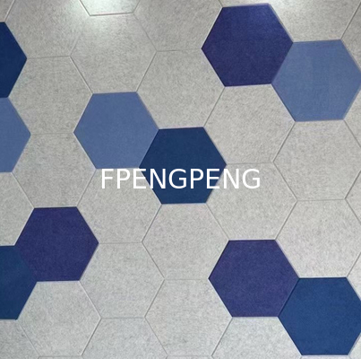 Panel de pared acústico decorativo de fibra de poliéster absorbente de sonido