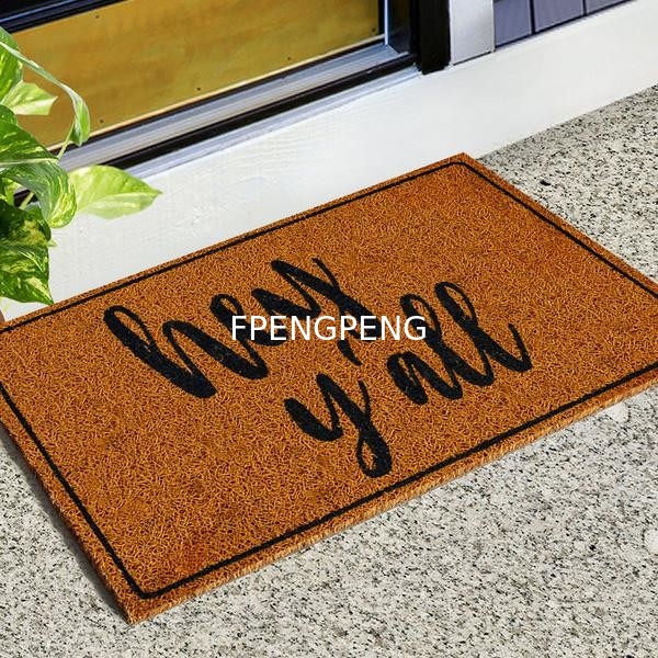 Alfombra de revestimiento de PVC de la puerta de la bobina de PVC Antiderrapante Cocina Baño dibujos animados Expresión Pasillo Alfombra de suelo