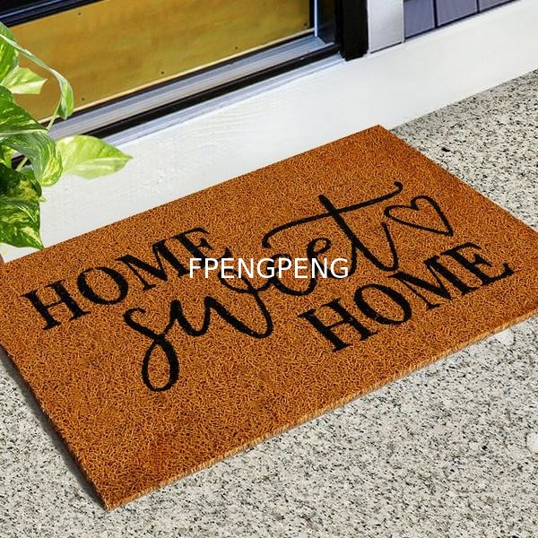 Alfombrillas para puertas lavables PVC puerta de bobina antiderrapante cocina baño dibujos animados expresiones pasillo alfombrillas para piso