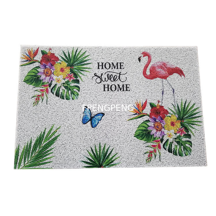 Alfombra de puerta de impresión de patrón personalizado de PVC resistente al deslizamiento de alta calidad para cocina