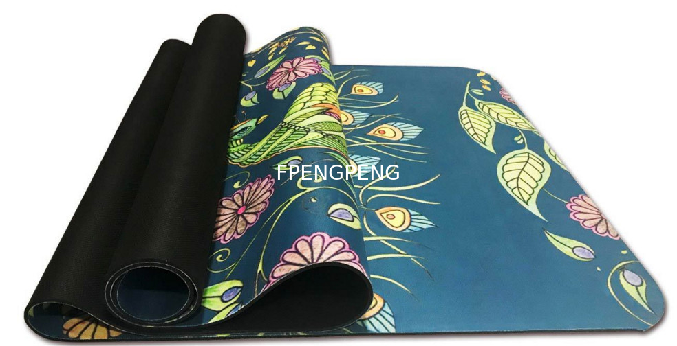 Alfombra de yoga de caucho natural de PU ecológico de lujo personalizado para alfombra de entrenamiento de fitness de yoga