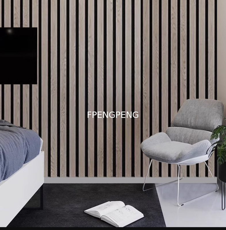 Naturaleza Decorativa Carpintería de madera de roble carpintería de madera Mdf insonorizado panel de pared de madera acústica