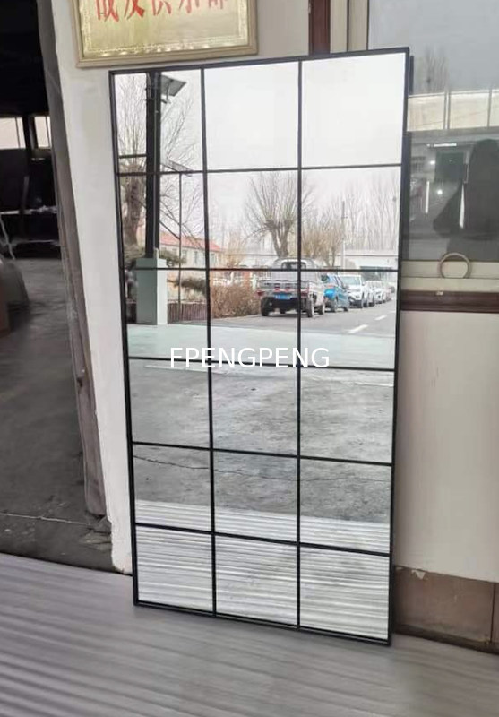 Espejo de metal rectangular de gran tamaño Espejo de metal para el hogar Espejo colgante de pared Espejo enmarcado en pared