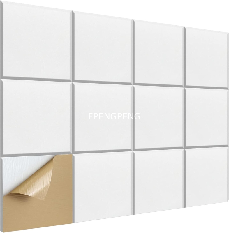 12 piezas cuadrados paneles de absorción de sonido autoadhesivo, 12" x 12" x 0,4" panel acústico de alta densidad, estilo acústico pared acolchado utilizado en el hogar y oficinas