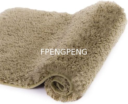 Microfibra de baño no resbaladizo para el baño Taupe Gris Absorbente de agua suave de microfibra Shaggy Baño de baño de alfombra lavable en máquina